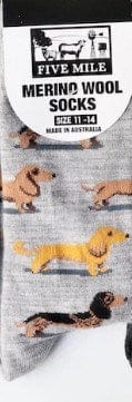 Five Mile Merino Socks - Dachshunds