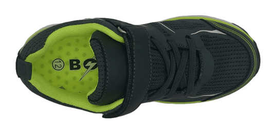 Bolt Chase Kids Youth Sneaker - Grey/Lime