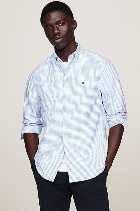 Tommy Hilfiger Mens Oxford Gingham Shit