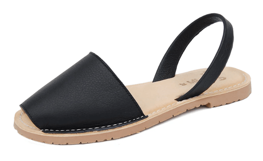 Ria Menorca Womens Avila Cushioned Avarcas Sandals in Black