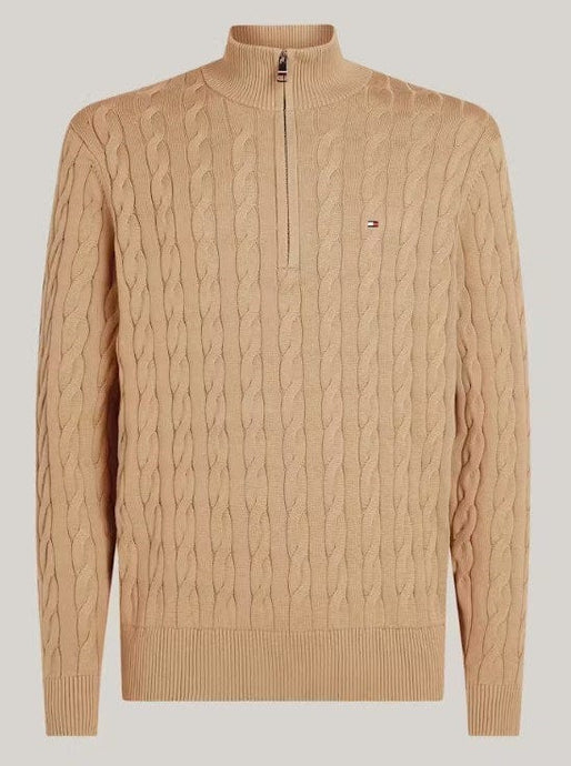 Tommy Hilfiger Mens Cable Knit Half Zip