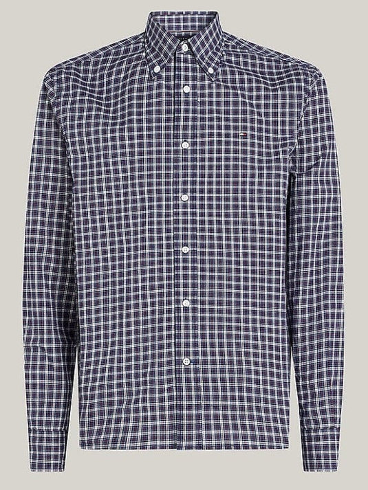 Tommy Hilfiger Mens Tartan Check Regular Fit Poplin Shirt