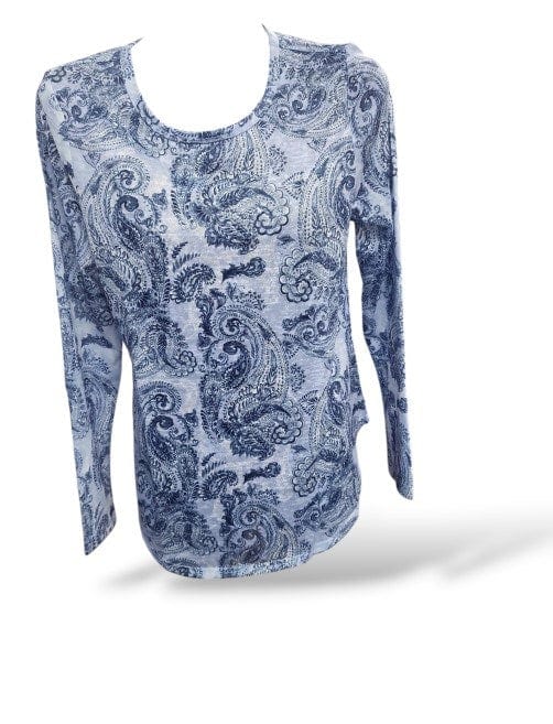 Corfu Womens Bamboo Textured Knit - Paisley Delight