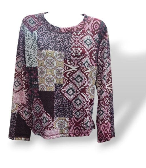 Load image into Gallery viewer, Corfu Womens Soft Brushed Knit - Claret Medley
