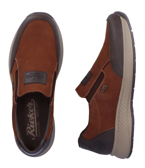 Load image into Gallery viewer, Rieker Mens Brown Slip On Shoe
