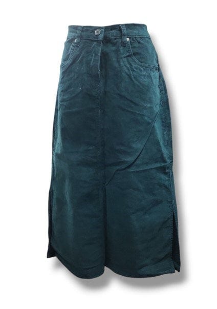 Load image into Gallery viewer, Corfu Womens Stretch Cord Skirt - Hunter
