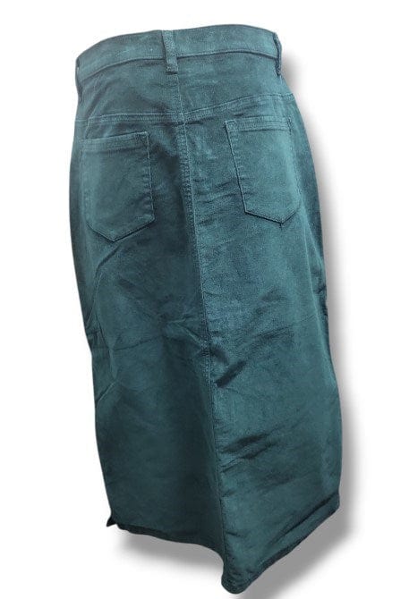 Load image into Gallery viewer, Corfu Womens Stretch Cord Skirt - Hunter
