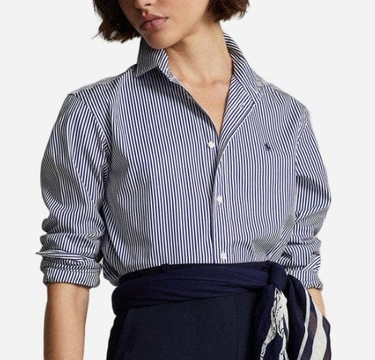 Ralph Lauren Womens Striped Shirt - Blue/White