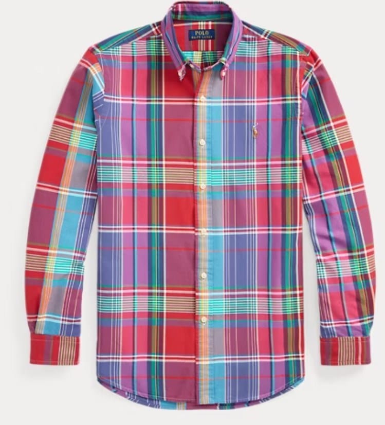 Load image into Gallery viewer, Ralph Lauren Mens Classic Fit Plaid Oxford Shirt
