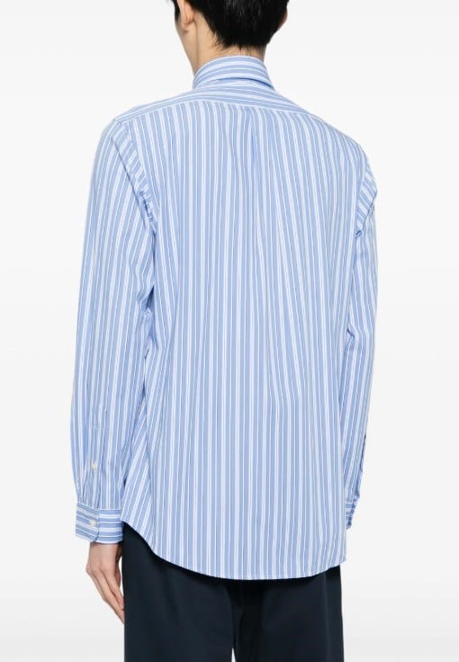 Ralph Lauren Mens Striped Cotton Poplin Shirt - Multi