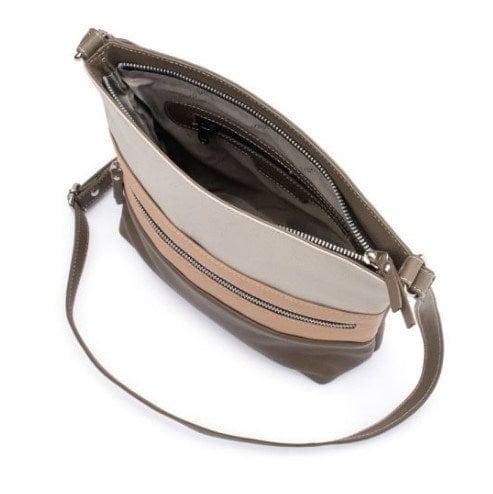 Load image into Gallery viewer, Franco Bonini Womens Top Zip Shoulder Crossbody Bag
