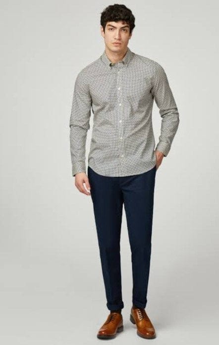 Ben Sherman Mens Split Spot Print Shirt