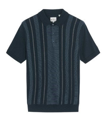 Ben Sherman Mens Birdseye Stripe Polo