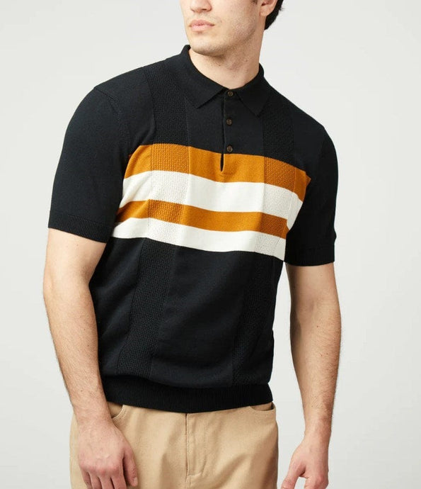 Ben Sherman Mens Chest Stripe Polo