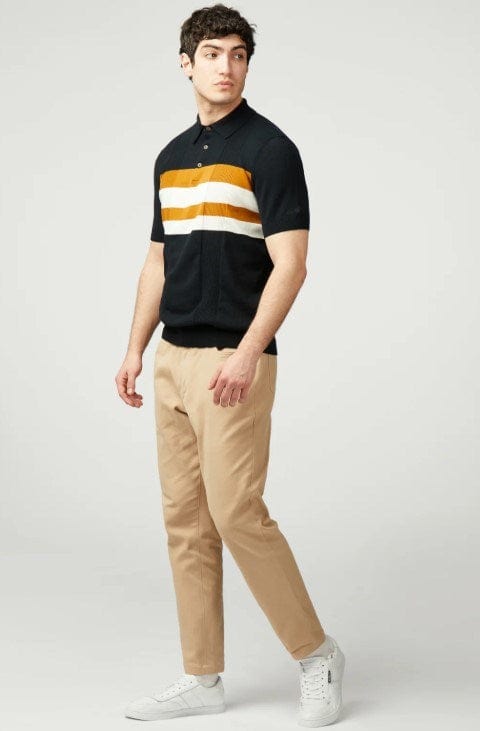 Ben Sherman Mens Chest Stripe Polo