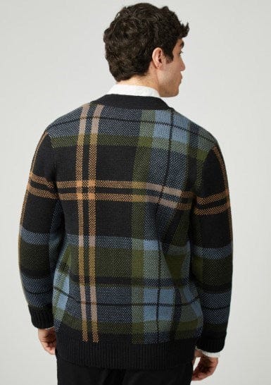 Ben Sherman Mens Tartan Cardigan