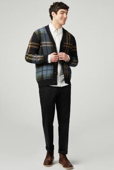 Ben Sherman Mens Tartan Cardigan