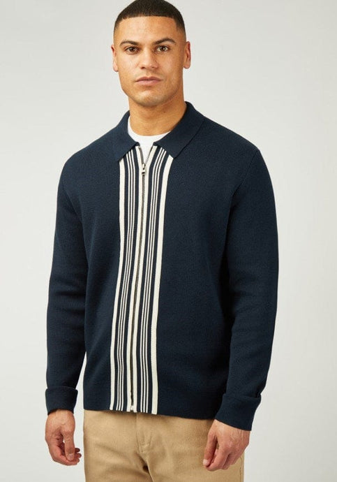 Ben Sherman Mens Textured Zip Through Jacket