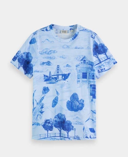 Load image into Gallery viewer, Scotch &amp; Soda Womens Printed Regular T Shirt
