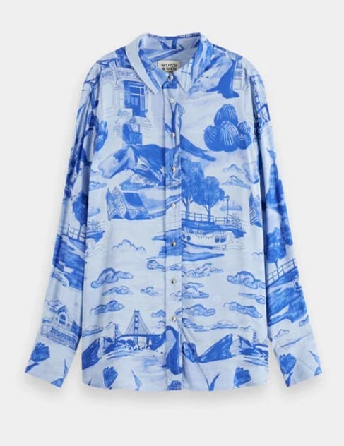 Scotch & Soda Printed Relaxed Fit Shirt