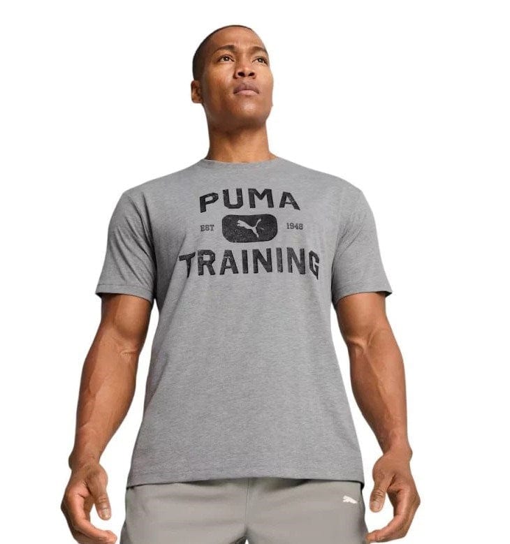 Load image into Gallery viewer, Puma Mens Graphics Train Logo Relaxed Tee
