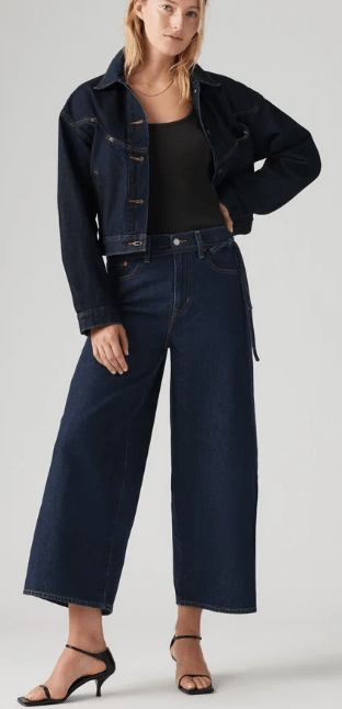 Load image into Gallery viewer, Levi&#39;s® Womens XL Culotte Mid Rise Jeans - Shaded View
