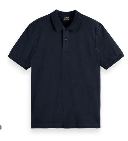 Scotch & Soda Mens Essential Logo Pique Polo