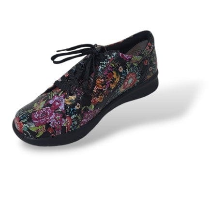 Ziera Womens Solar Shoes - Black Embossed Floral