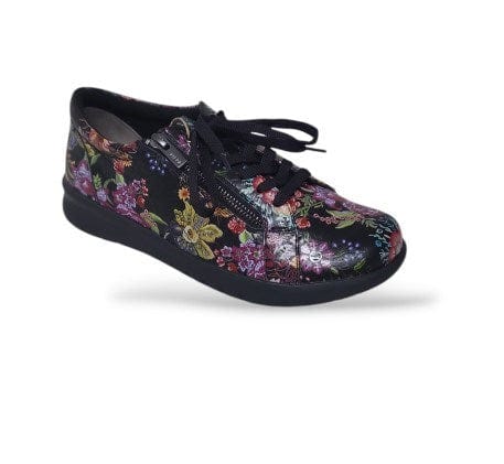 Load image into Gallery viewer, Ziera Womens Solar Shoes - Black Embossed Floral
