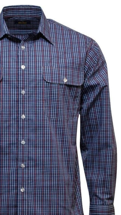 Bisley Mens Long Sleeve Check Shirt - Red