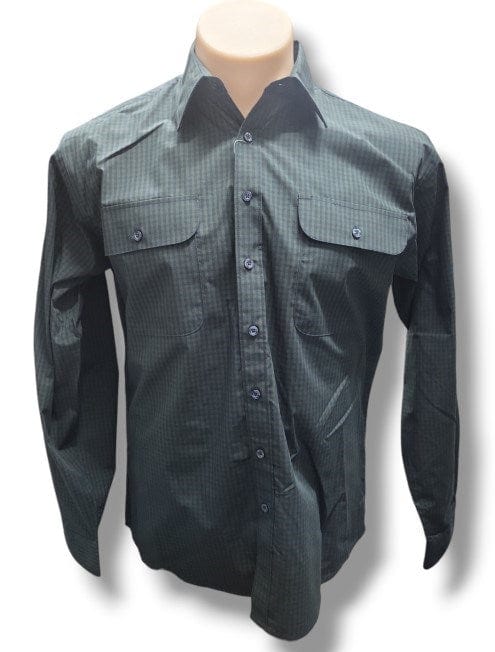 Bisley Mens Long Sleeve Shirt-Green