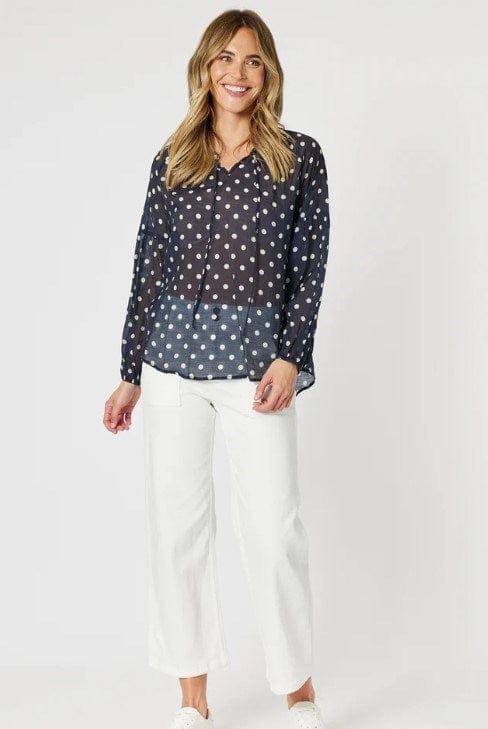 Gordon Smith Sorrento Spot Sheer Blouse