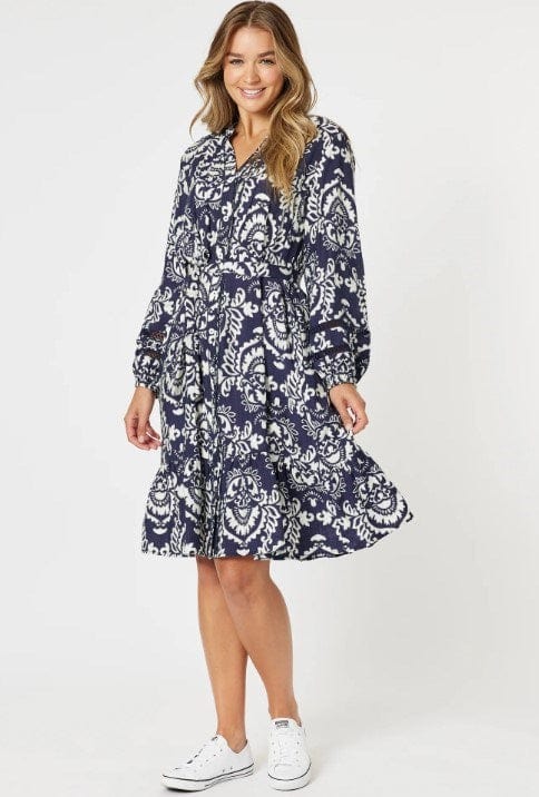 Load image into Gallery viewer, Threadz Womens Emily Button Dress
