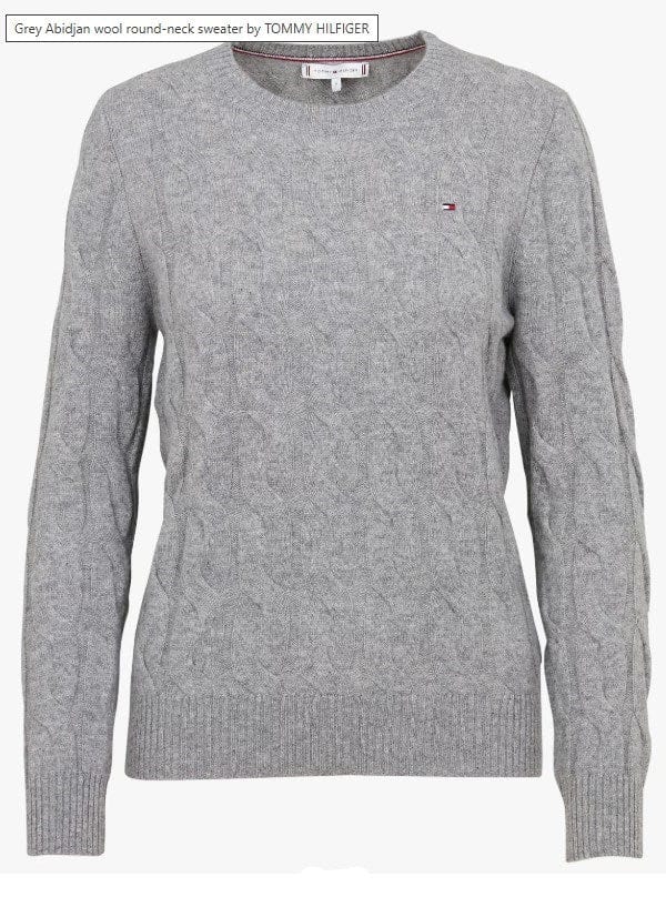 Load image into Gallery viewer, Tommy Hilfiger Womens Soft Wool Cable Crew Neck Sweater
