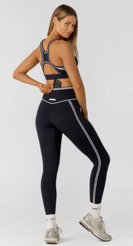 Load image into Gallery viewer, Lorna Jane Womens Retro Track Ankle Biter Leggings
