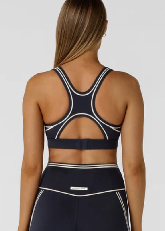 Load image into Gallery viewer, Lorna Jane Retro Track High Support Sports Bra
