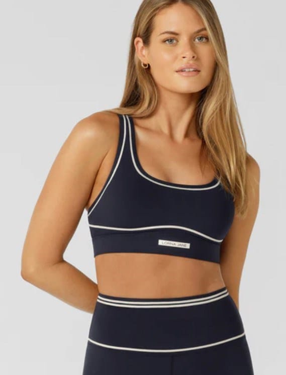 Load image into Gallery viewer, Lorna Jane Retro Track High Support Sports Bra
