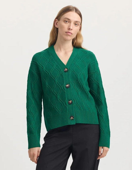 Toorallie Womens Diamond Cable Cardigan