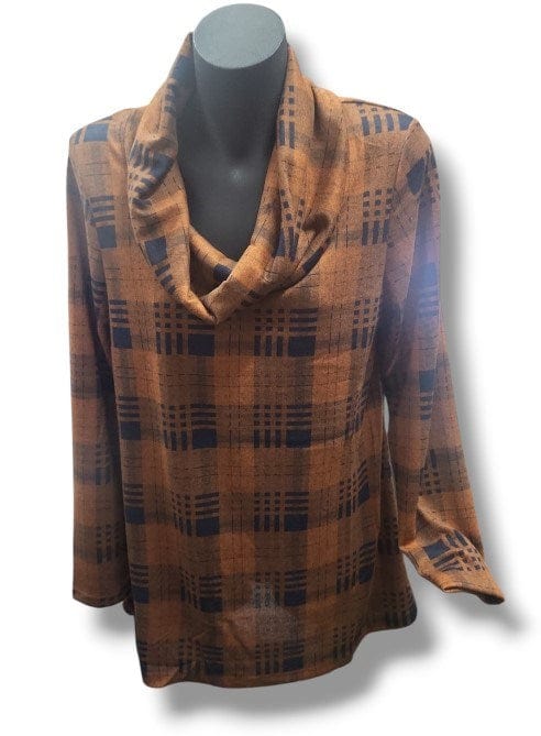 Load image into Gallery viewer, Corfu Womens Soft Brushed Knit - Camel Check
