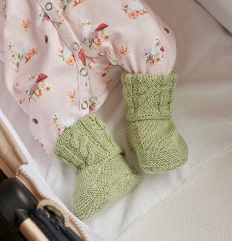 Load image into Gallery viewer, Jiggle &amp; Giggle Baby Cable Knit Booties
