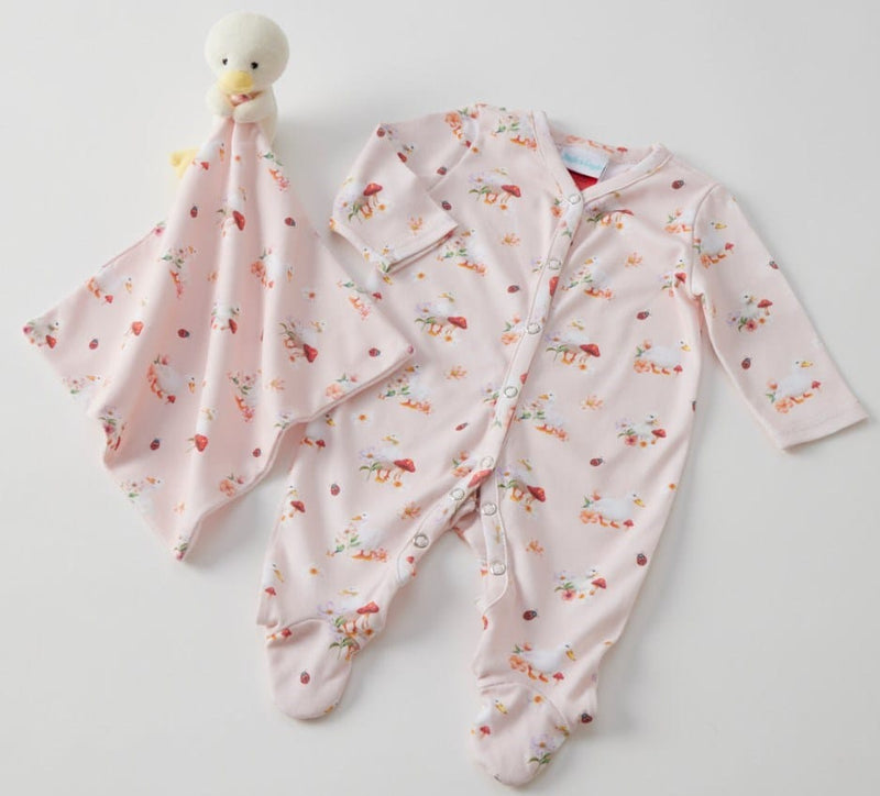 Load image into Gallery viewer, Jiggle &amp; Giggle Baby Wadding Around Romper And Comforter
