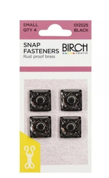 Press Studs Square Snaps 15MM 4PK