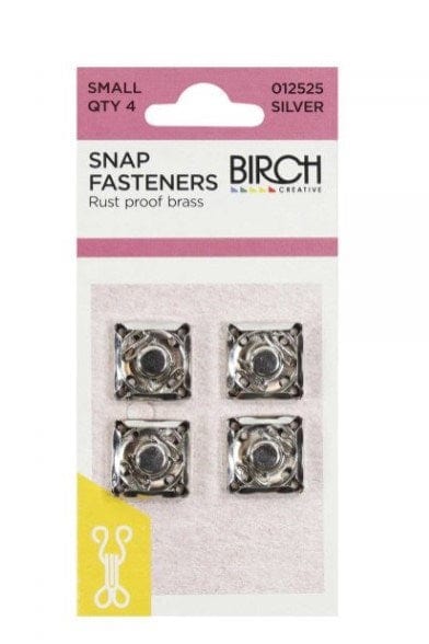 Press Studs Square Snaps 15MM 4PK