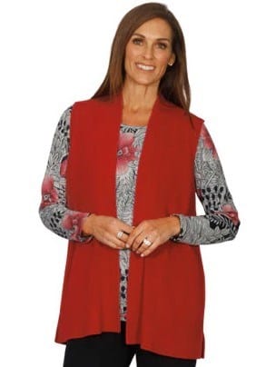 Jillian Womens Softknit Edge To Edge Vest