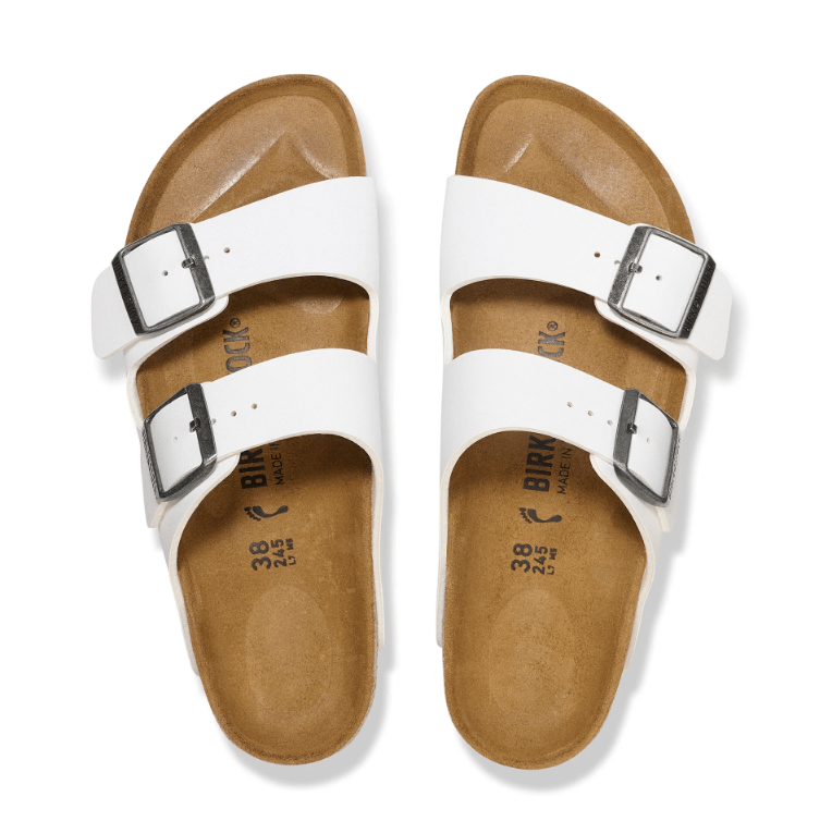 Load image into Gallery viewer, Birkenstock Arizona White Birko-Flor - Regular
