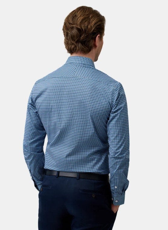 Load image into Gallery viewer, Brooksfield Mens Stretch Performance Reg Fit Shirt - Navy
