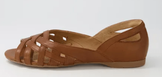 Hush Puppies Womens WIM Wim Tan Leather Ballet Flats Shoes