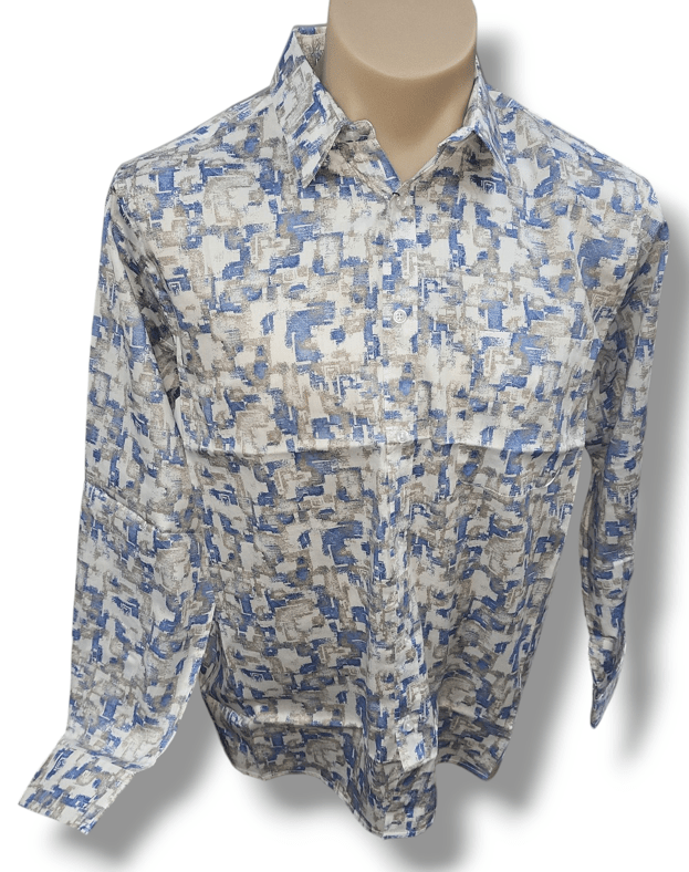 Load image into Gallery viewer, Cipollini Gold Mens Swiss Cotton Printed Long Sleeve Shirt
