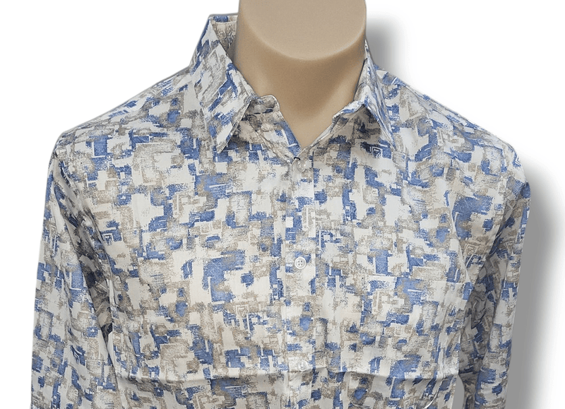 Load image into Gallery viewer, Cipollini Gold Mens Swiss Cotton Printed Long Sleeve Shirt
