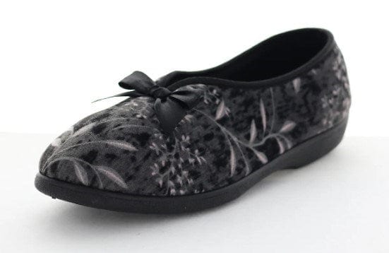 Load image into Gallery viewer, Panda Womens Emilia Slipper - Black Floral
